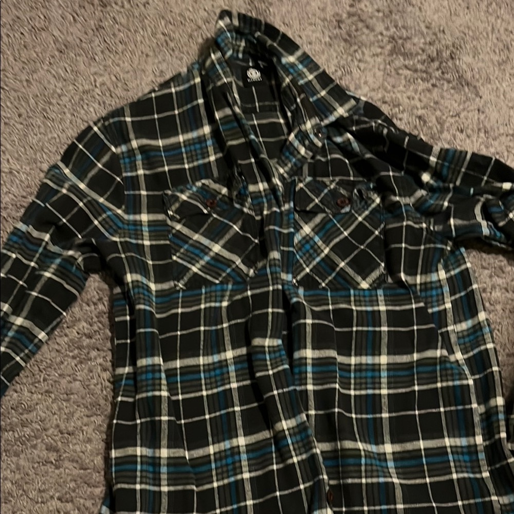 Element Black and Blue Lightweight flannel